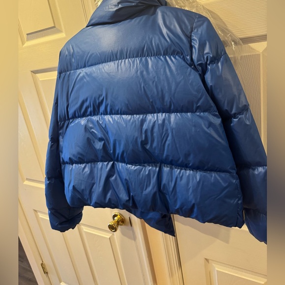 Bacon Pillow Collar asymmetrical puffer jacket Royal Blue L New with Tags - Picture 10 of 12